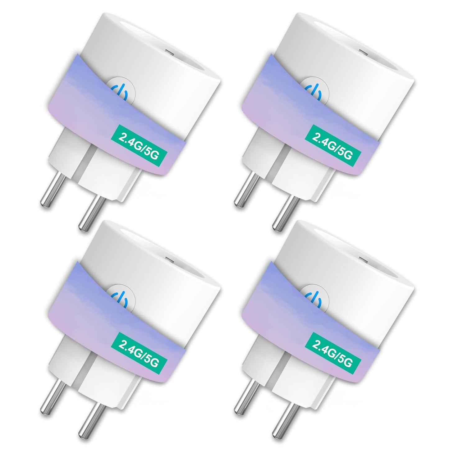 Antelink Presa Intelligente WiFi, 2,4/5 GHz Smart Plug con Monitoraggio Energia, Controllo Vocale, Timer Programmabile,Protezione Sovraccarico, Compatibile con Alexa & Google Home, 4 Pezzi