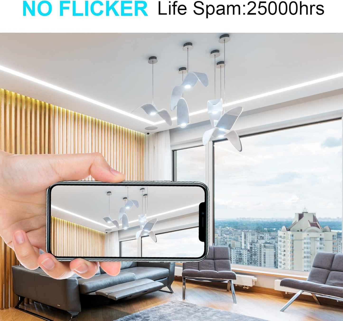 Anetlink GU10 LED Lampada 6500K Bianco Freddo, 2.5W 450LM, Uguale a 60W Lampade Alogene, Livello di Efficienza Energetica A, non Dimmerabile, 5 Pezzi
