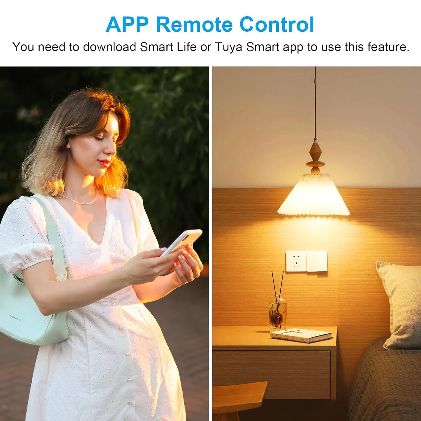 ANTELA Presa Intelligente Wifi Matter 16 A, Misurazione del Consumo Energetico, Compatibile con Alexa/Google Home/Smarthings, Telecomando App, 2,4 GHz, 1 PC
