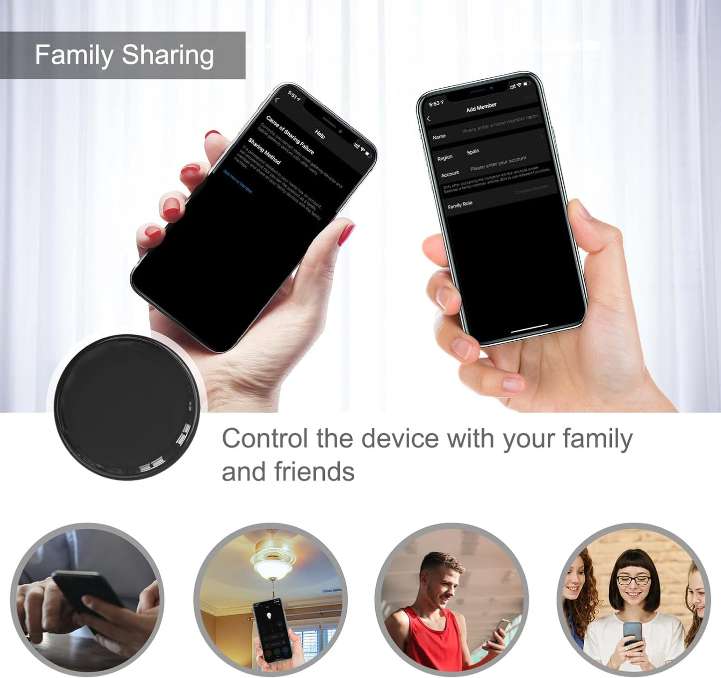 Antelink WLAN Alexa IR Telecomando Universale a Infrarossi Smart Home, Hub All-in-One, APP o Controllo Vocale, Nero