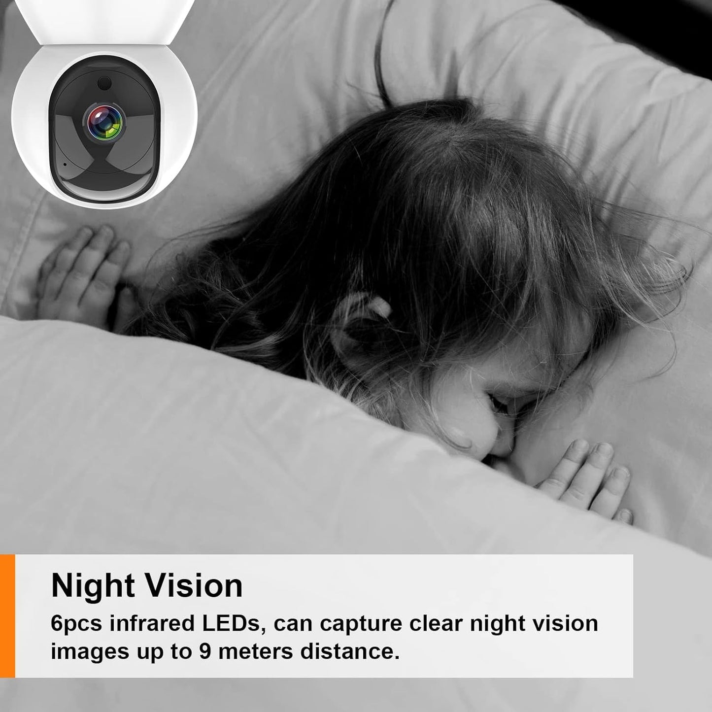 Antelink Telecamera IP Wi-Fi da interno orientabile 355°/90°, per sorveglianza PTZ , WiFi 2,4GHz&5GHz,audio a 2 vie,visione notturna IR,rilevamento del movimento,compatibile con Alexa