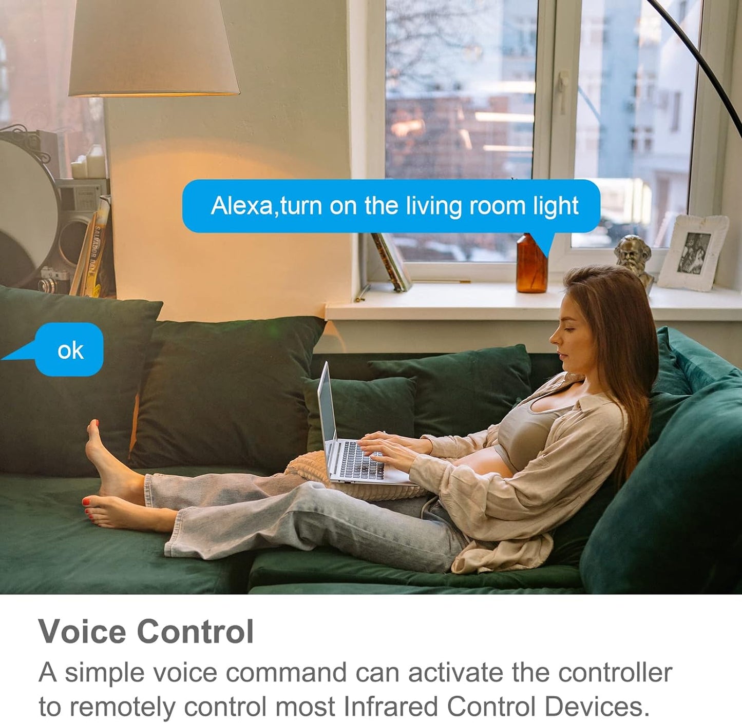Antelink WLAN Alexa IR Telecomando Universale a Infrarossi Smart Home, Hub All-in-One, APP o Controllo Vocale, Nero