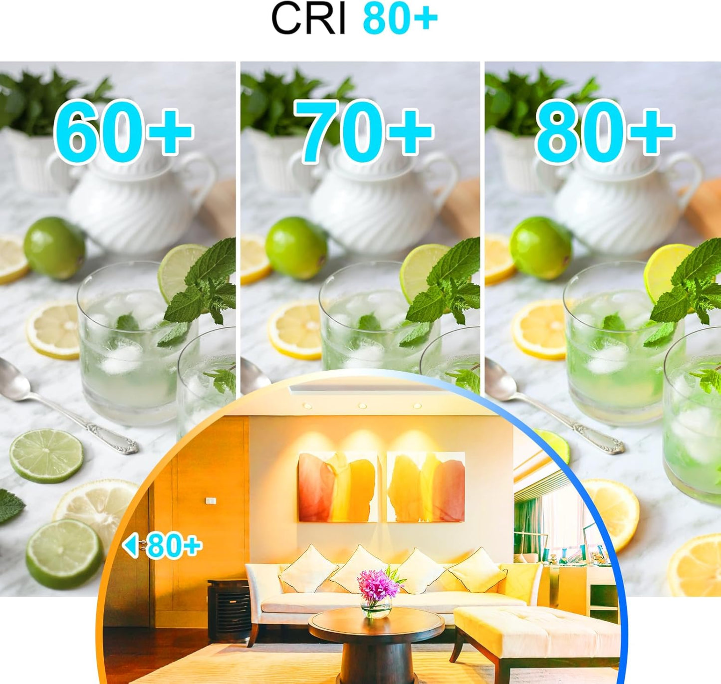 ANTELA GU10 LED Lampada 3000K Luce Bianca Calda, 2.5W 450LM, Uguale a 60W Lampade Alogene, Livello di Efficienza Energetica A, non Dimmerabile, 5 Pezzi