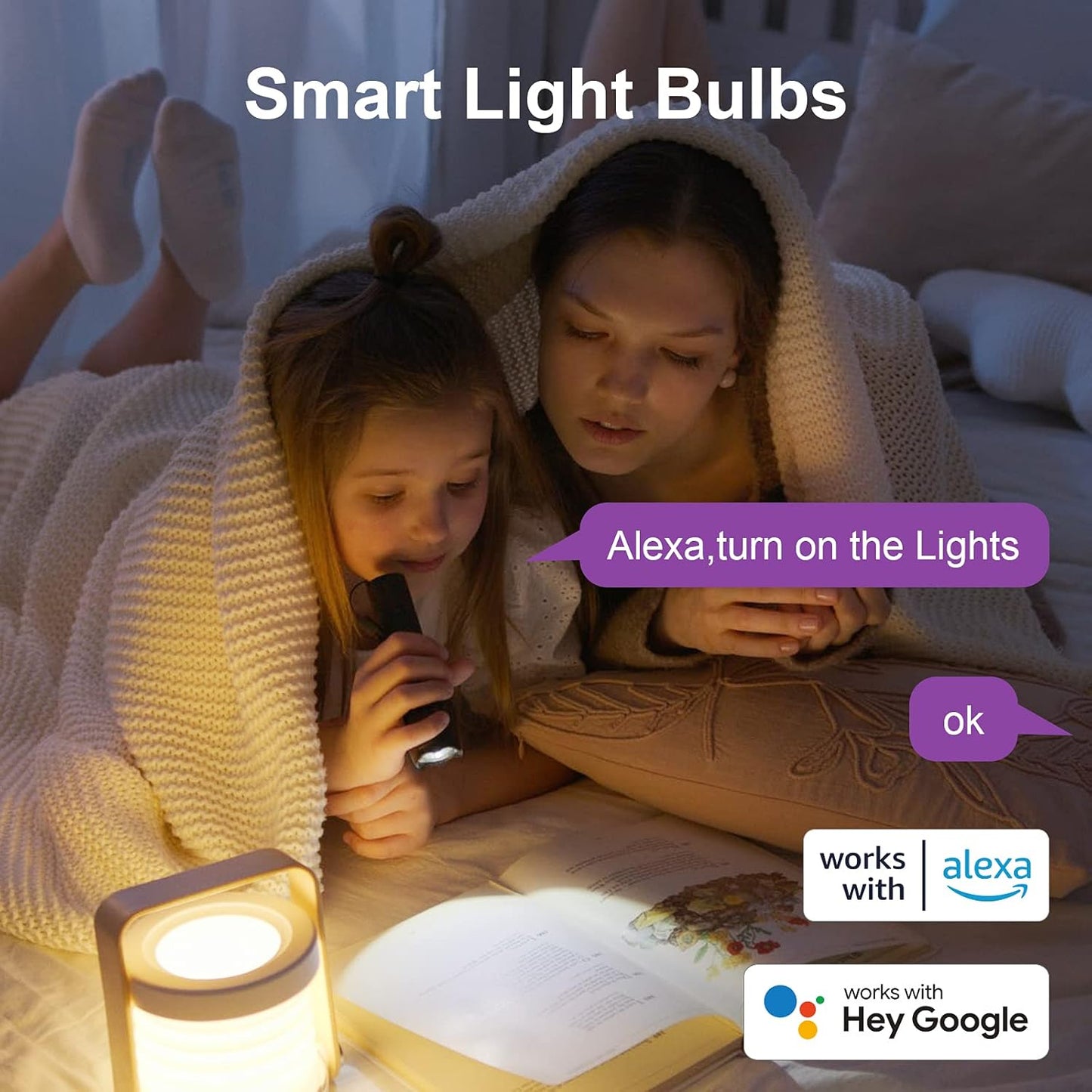 Lampadine LED Alexa Inteligente WiFi E27, Dimmerabile Lampadina ANTELA Smart 10W 806Lm 80W equivalente, RGB & 2700K-6500K bianco freddo caldo, compatibile con Alexa/Google Home, 2 pezzi