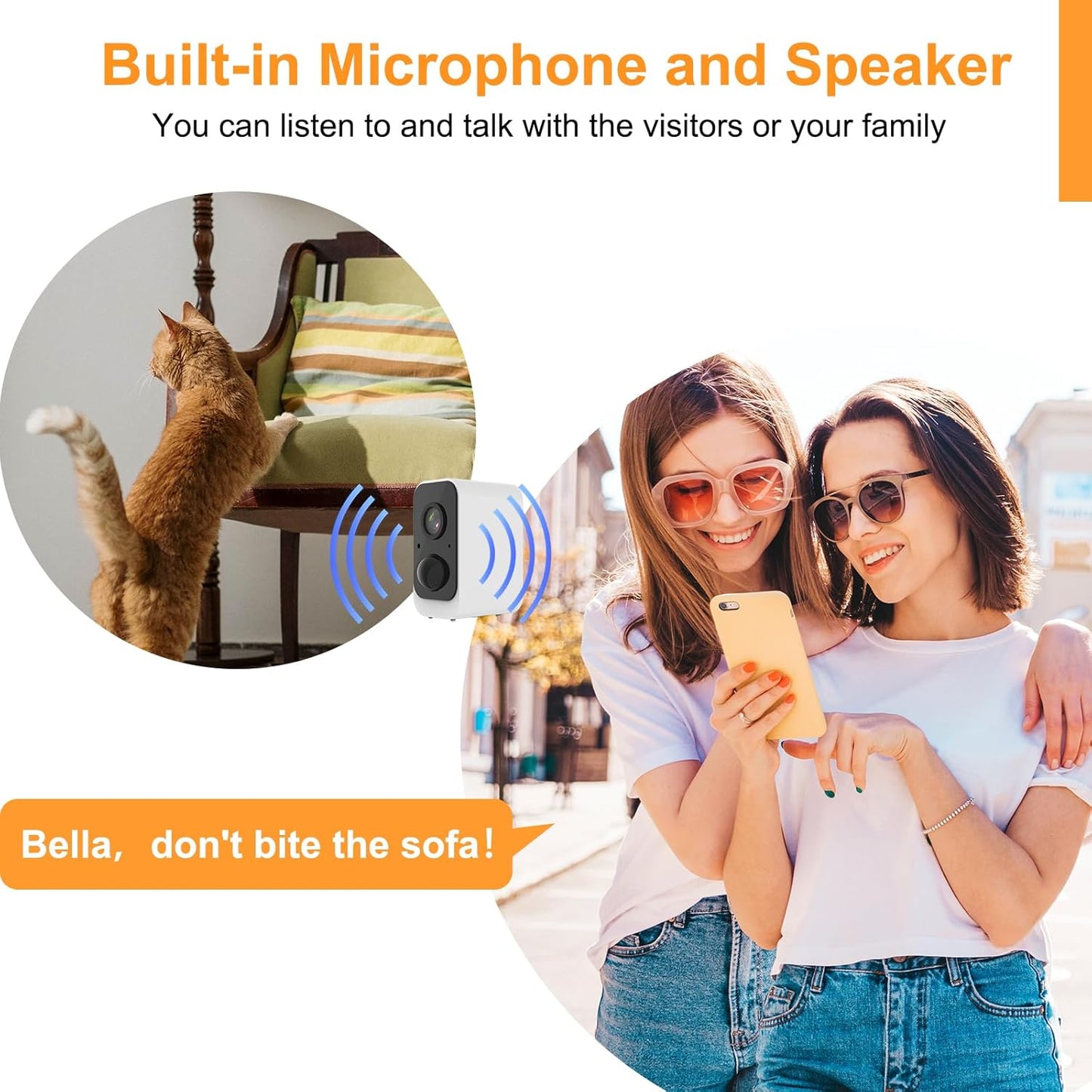 Antelink Telecamera WIFI Esterno Batteria 1080P