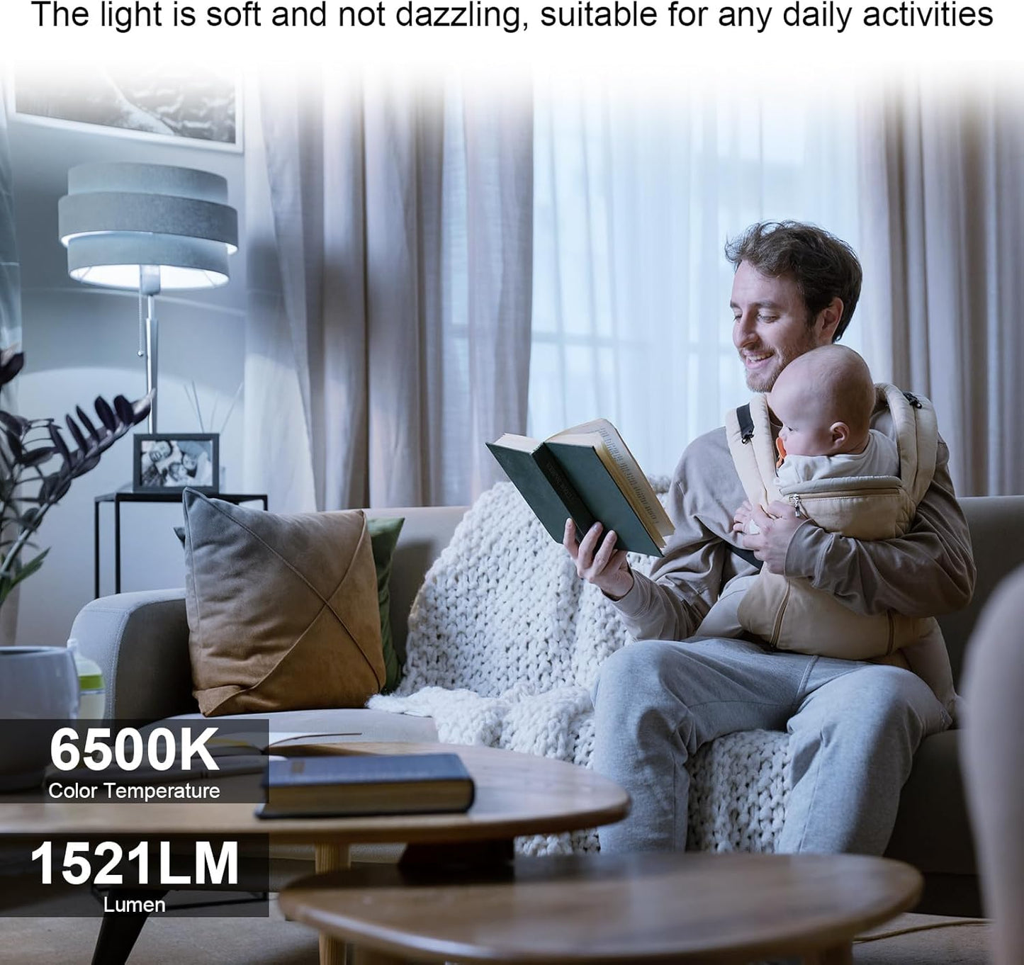 Antelink Lampadina LED E27, 6500K Luce Bianca Fredda, 1521LM, 13.5W (Equivalenti a 100W), Lampada a Risparmio Energetico, Non Dimmerabil, 6 Pezzi