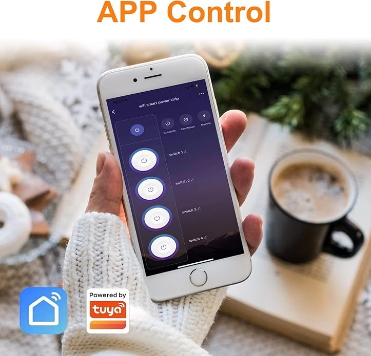 Antelink Ciabatta MultiPresa Smart Alexa,Monitoraggio energetico
