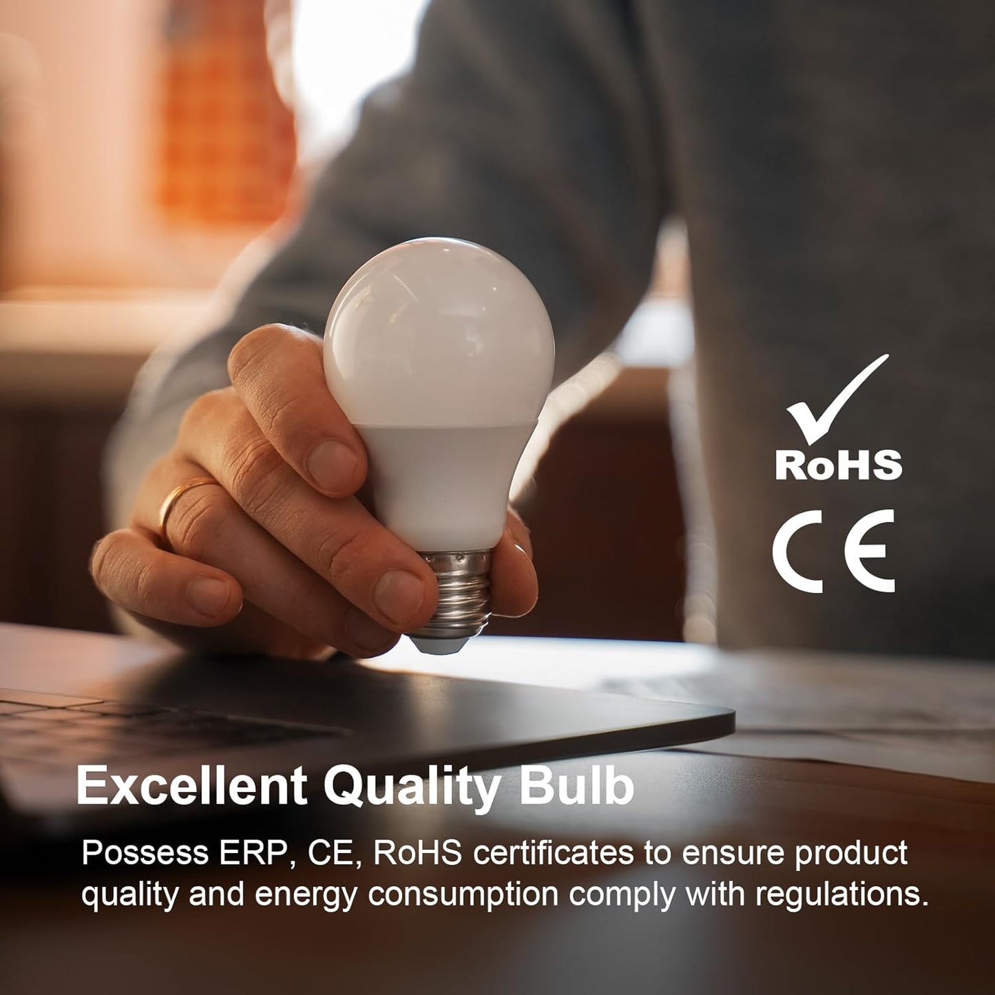 Antelink Lampadina LED E27, 6500K Luce Bianca Fredda, 1521LM, 13.5W (Equivalenti a 100W), Lampada a Risparmio Energetico, Non Dimmerabil, 6 Pezzi