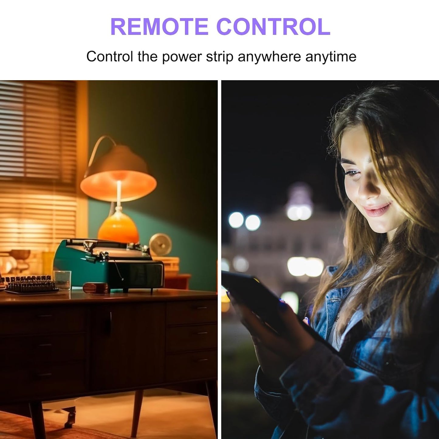 Antelink Ciabatta Smart Alexa Multipresa WiFi Intelligente con 4 Prese AC + 4 Porte USB, Protezione da Sovraccarico, Monitoraggio energetico,Telecomando APP,Programma e Timer