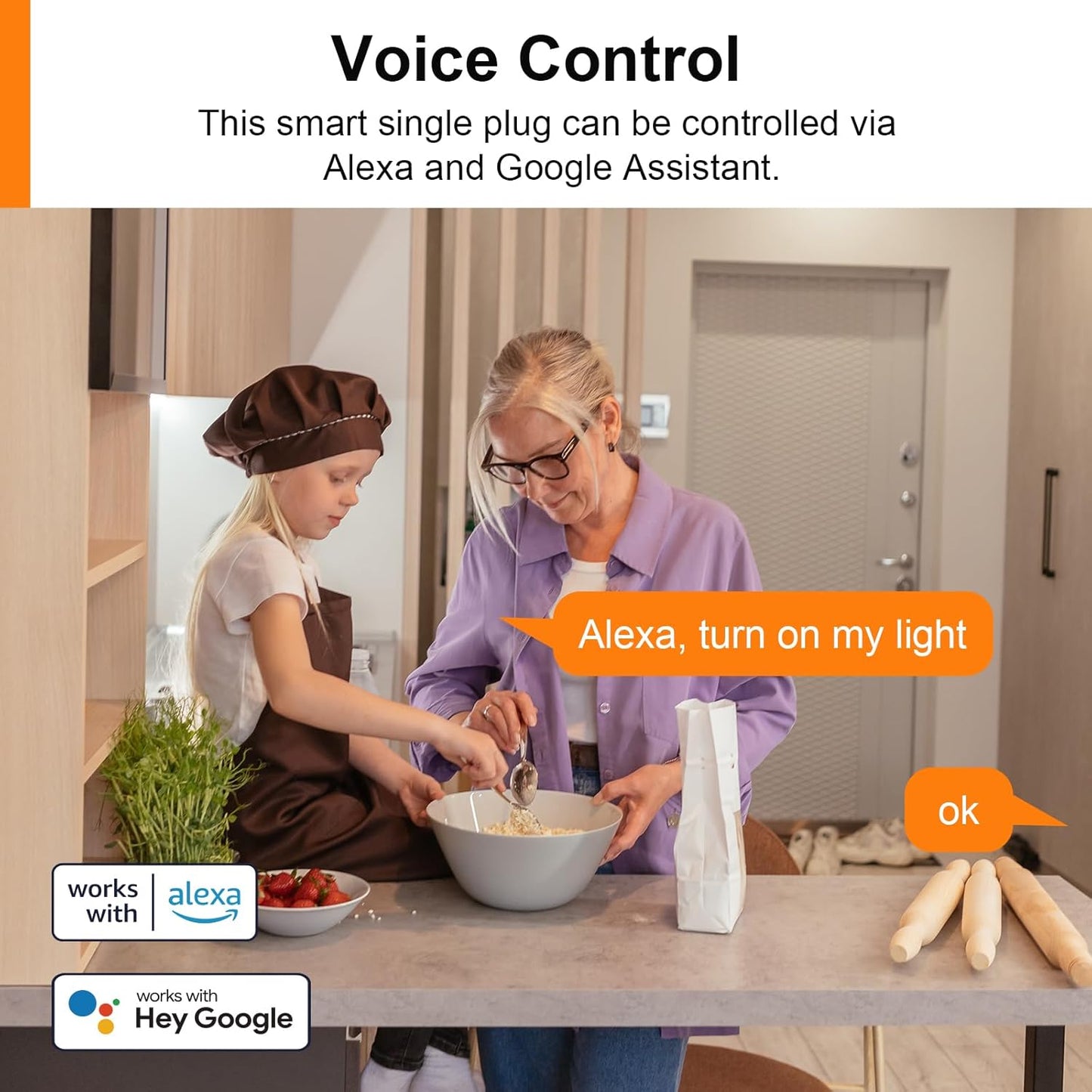 ANTELA Presa Intelligente Wifi, Presa Smart(Type F) 10A con Monitoraggio Energetico, Compatibile con Alexa/Google Assistant, Telecomando App, 2,4 GHz, 4 Pz