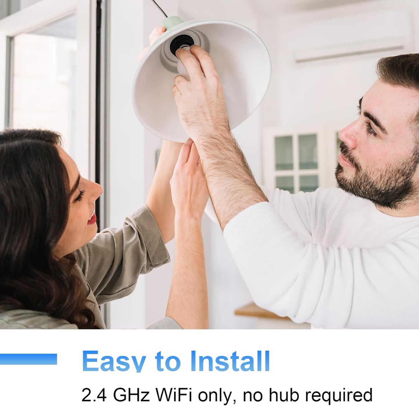 ANTELINK Lampadina WiFi Intelligente E27, 9W 1000 Lumen Lampadine Led Smart Alexa Multicolore RGBCW Dimmerabile 2700-6500K, Funziona con Alexa e Google Home, Telecomando con APP, 4Pezzi