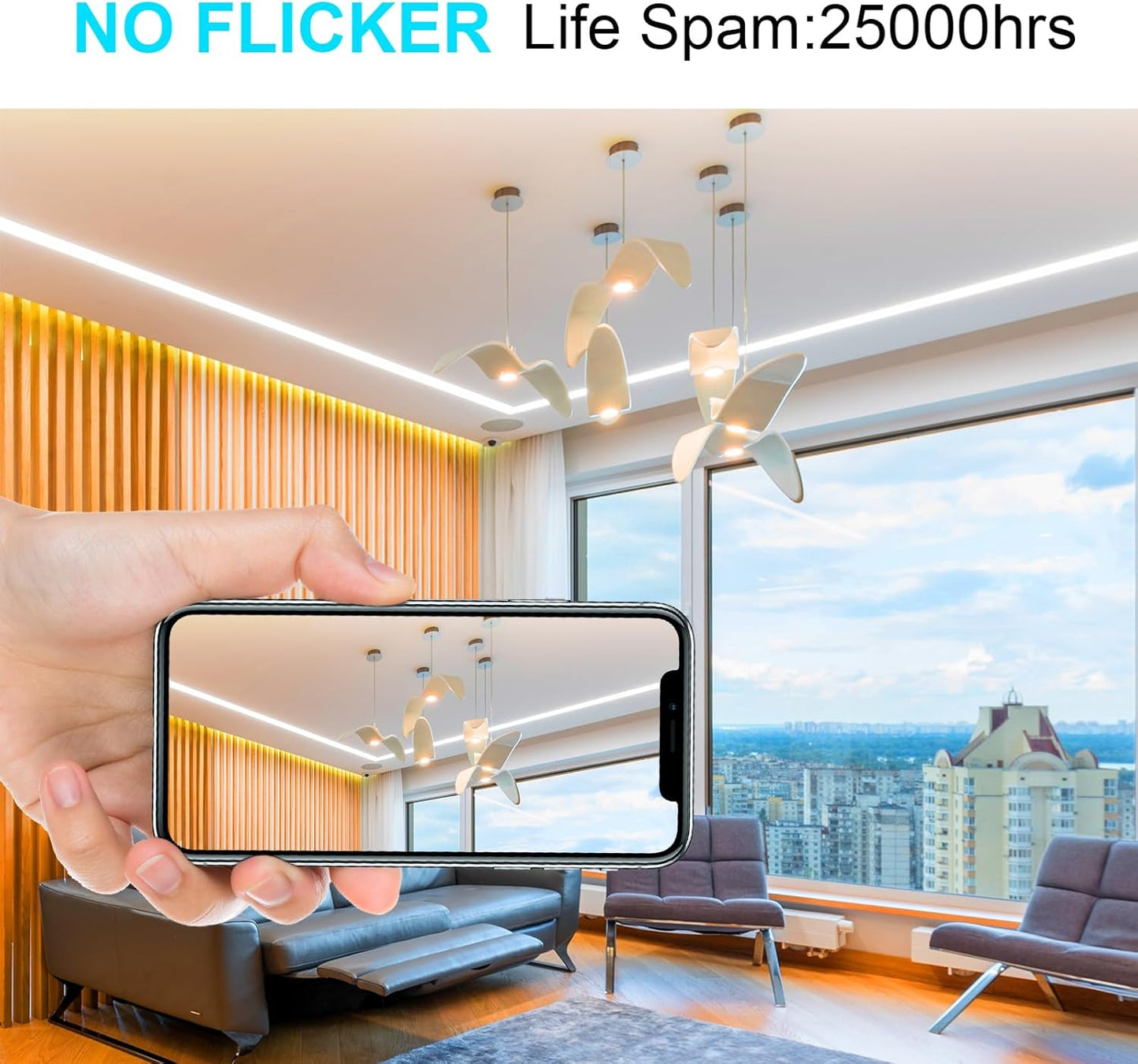 ANTELA GU10 LED Lampada 3000K Luce Bianca Calda, 2.5W 450LM, Uguale a 60W Lampade Alogene, Livello di Efficienza Energetica A, non Dimmerabile, 5 Pezzi