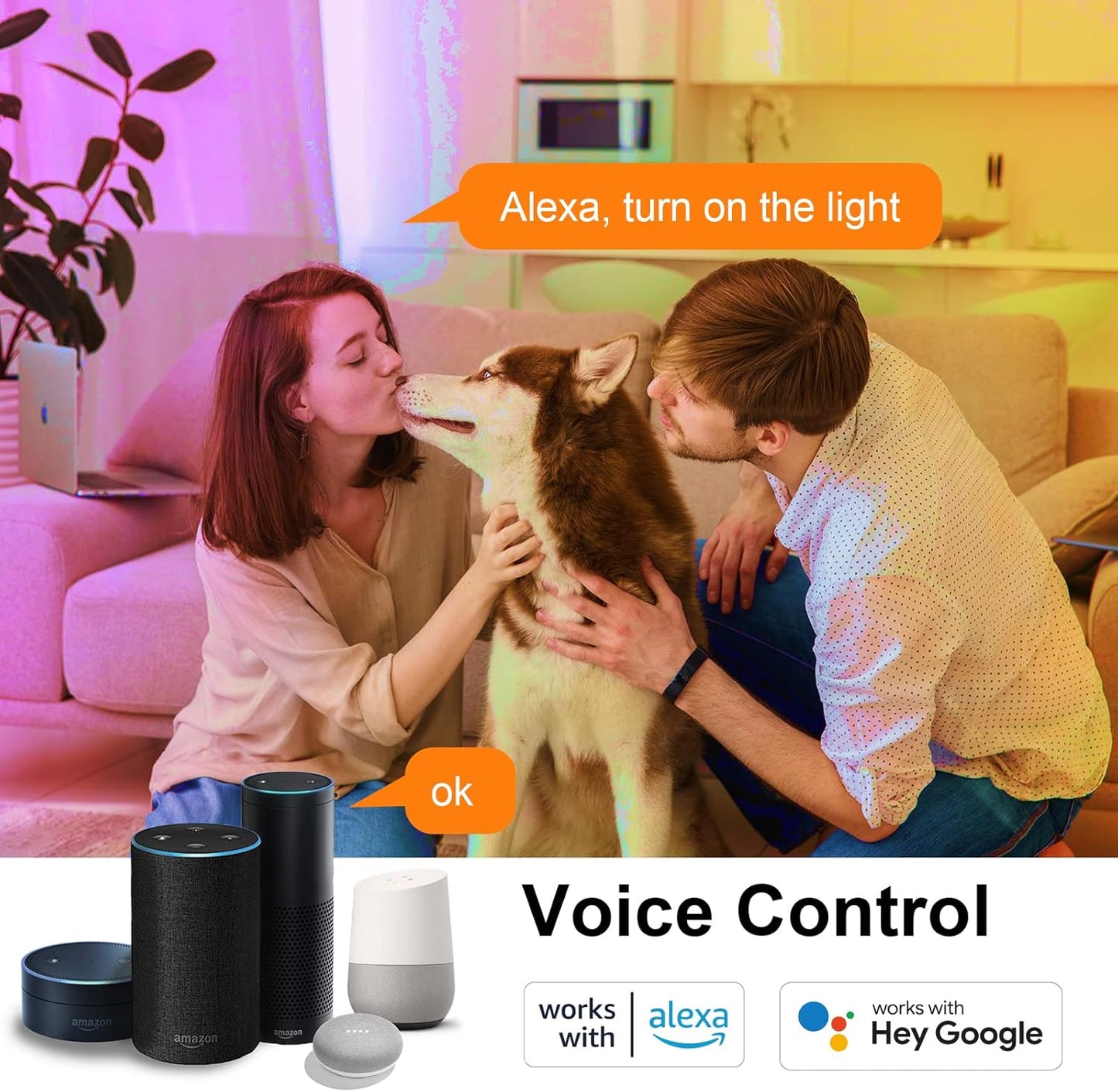 ANTELINK Lampadine LED Alexa Inteligente WiFi E14, Dimmerabile Lampadina Smart 8W 806ML 80W equivalente, RGB & 2700K-6500K bianco freddo caldo, compatibile con Alexa/Google Home, 4 pezzi