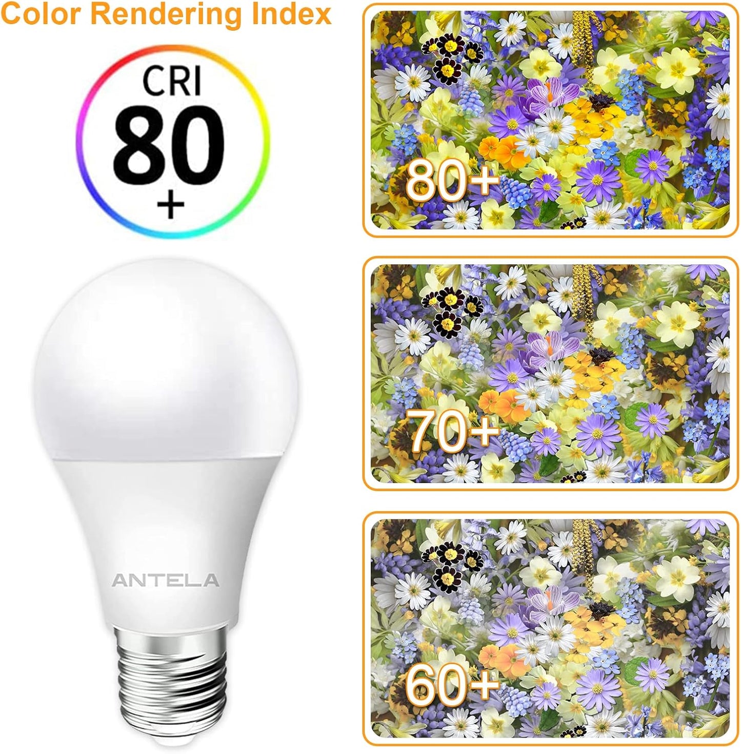 ANTELINK Lampadina LED E27, 8,5W Equivalenti a 60W, 806 Lumen Luce Branco Neutro 4000K, LED Lampadina Super Luminosa, Risparmio Energetico, Nessuno Sfarfallio, Pacco da 6