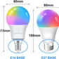 ANTELINK Lampadine LED Alexa Inteligente WiFi E14, Dimmerabile Lampadina Smart 8W 806ML 80W equivalente, RGB & 2700K-6500K bianco freddo caldo, compatibile con Alexa/Google Home, 2 pezzi