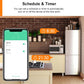 ANTELA Presa Intelligente Wifi, Presa Smart(Type F) 10A con Monitoraggio Energetico, Compatibile con Alexa/Google Assistant, Telecomando App, 2,4 GHz, 4 Pz